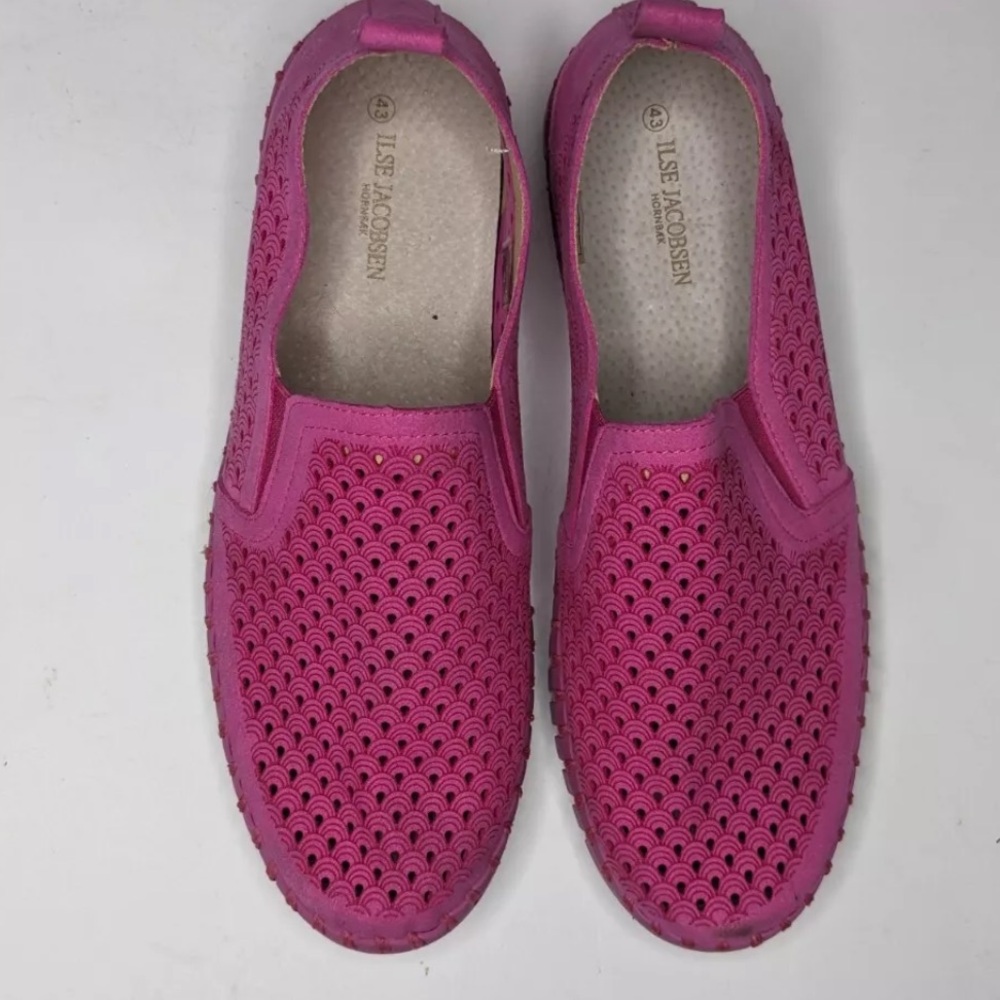 New ILSE JACOBSEN Mens Tulip Slip-on Sneakers in Pink size 44 US M 11.5, W 13.5